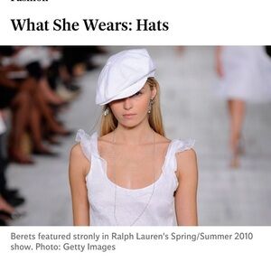 Ralph Lauren runway Patricia underwood newsboy woman cap​​​​​​